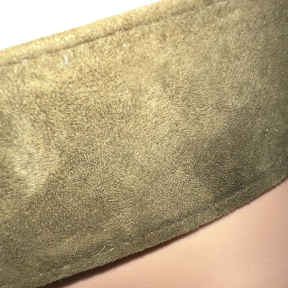 Carlisle Vintage Belt Sage Suede Gold Paisley Sz Small - Picture 5 of 10